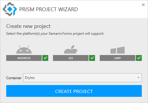 Xamarin.Forms Project Wizard